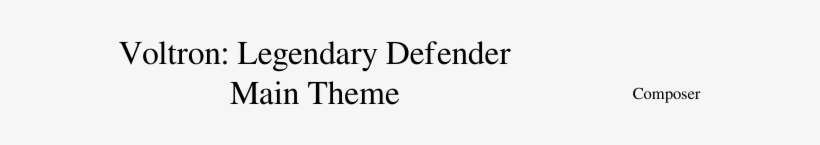 Legendary Defender Main Theme Sheet Music For Percussion,, transparent png download