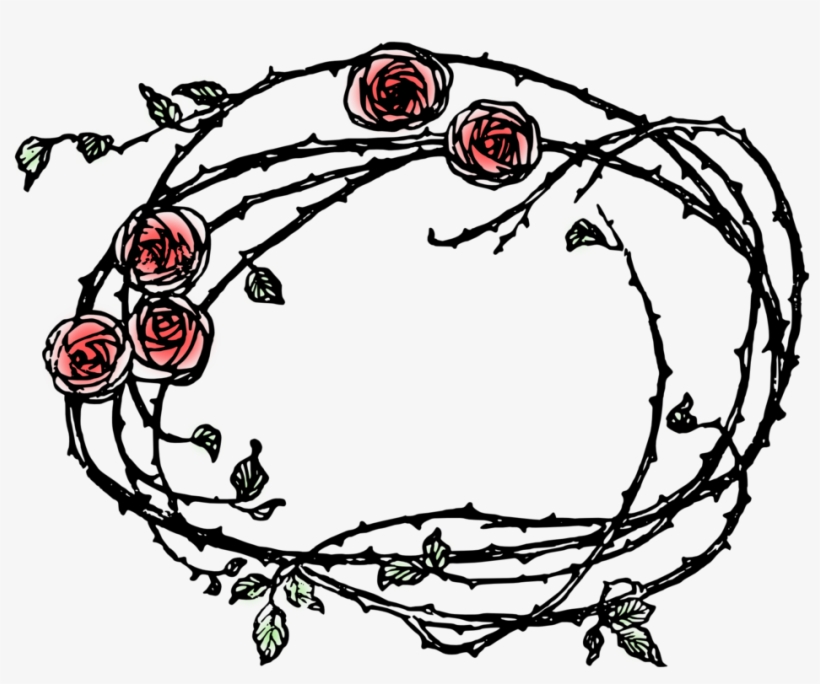 Rose Border - Rose Border Line Art, transparent png download