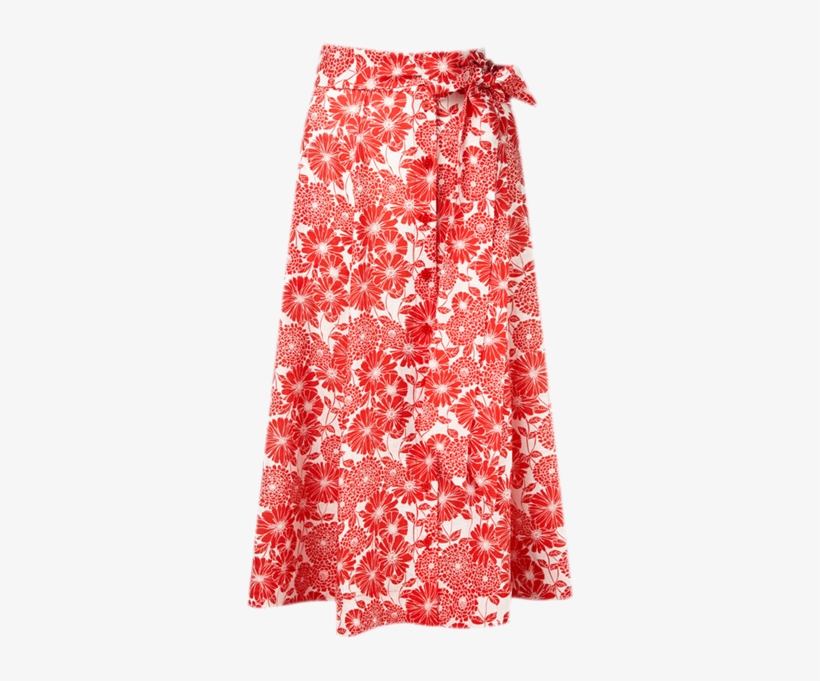 Tomato Floral Beach Skirt - Skirt, transparent png download