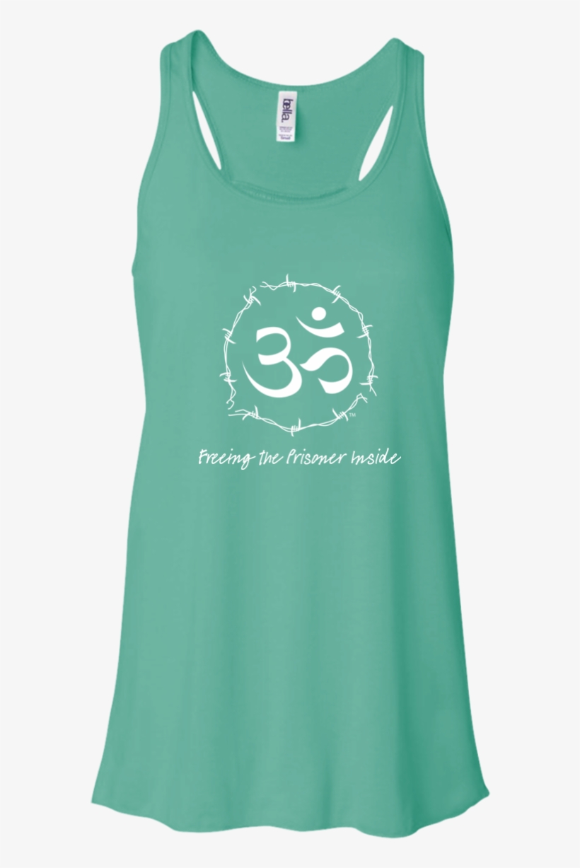 Women's Flowy Racerback Tank W/ Om Symbol In Barbed - Veterans T Shirts - Veteran's Daughter, transparent png download