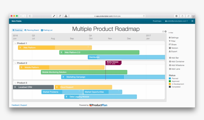 Download Product Roadmap Multiple Products - Simple Roll Out Plan ...
