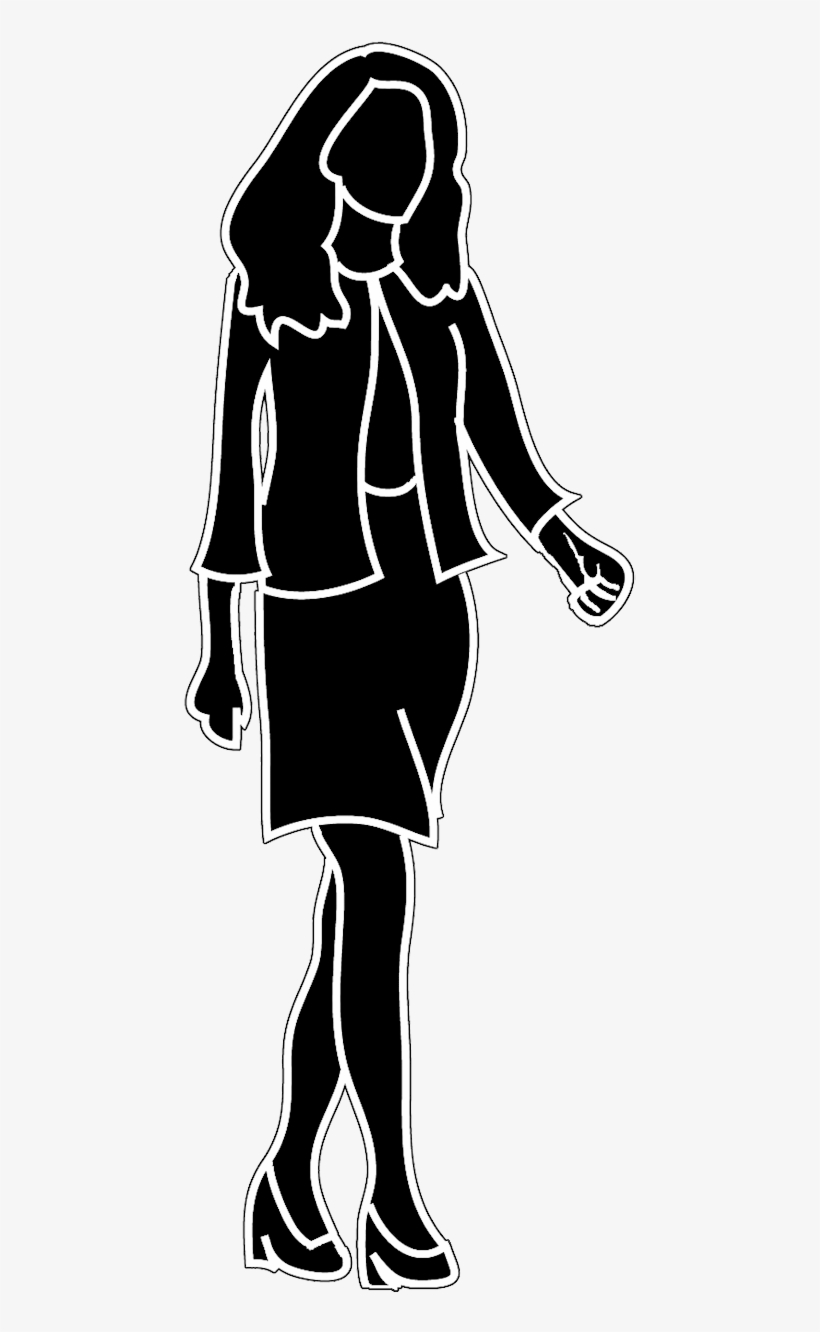Silhouettes Of People - Business Women Draw, transparent png download