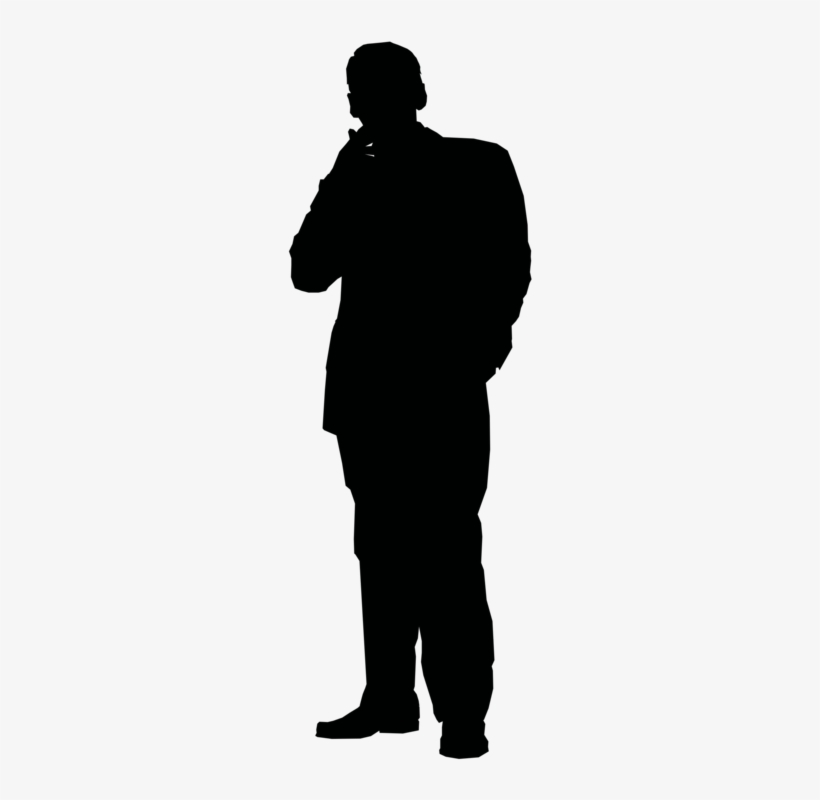 Microsoft Powerpoint Silhouette Drawing Presentation - Thinking Man Silhouette Png, transparent png download