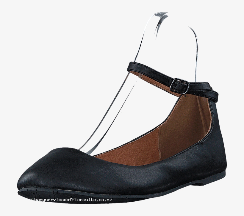 Bianco Ankle Strap Ballerina Black 59062-00 Womens - Shoe, transparent png download