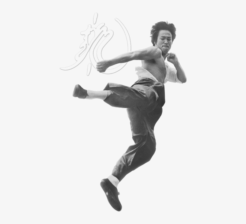 Click And Drag To Re-position The Image, If Desired - Bruce Lee Flying Kick T Shirt, transparent png download