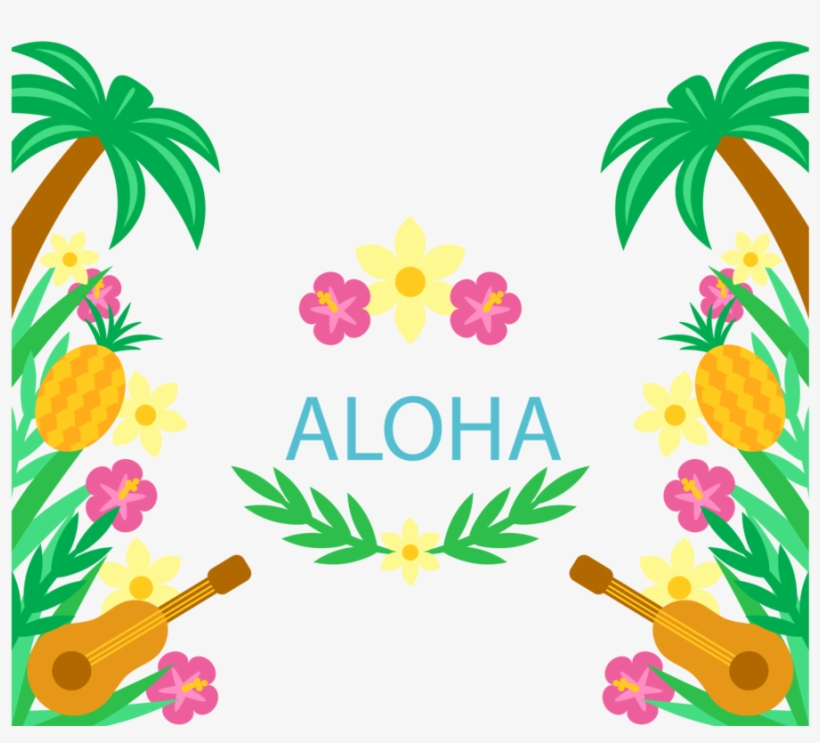 Convite Para Festa Tropical Clipart Cuisine Of Hawaii - Hawaiian Photo Booth Frame, transparent png download