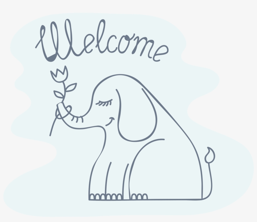 Baby Elephant Clipart - Cartoon, transparent png download