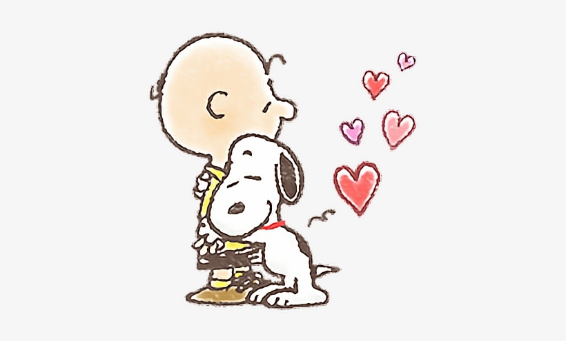 Snoopy Love Heart Xoxo Hug Charliebrown Watercolor - Good Morning Cartoon Love, transparent png download