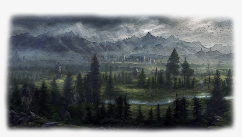 Alpine Page Break - Mountains Fantasy Art, transparent png download