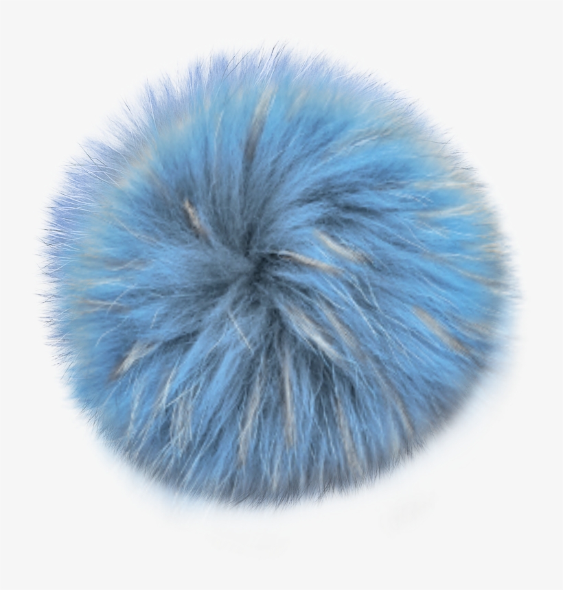 Cornflower Pom - Fur Clothing, transparent png download