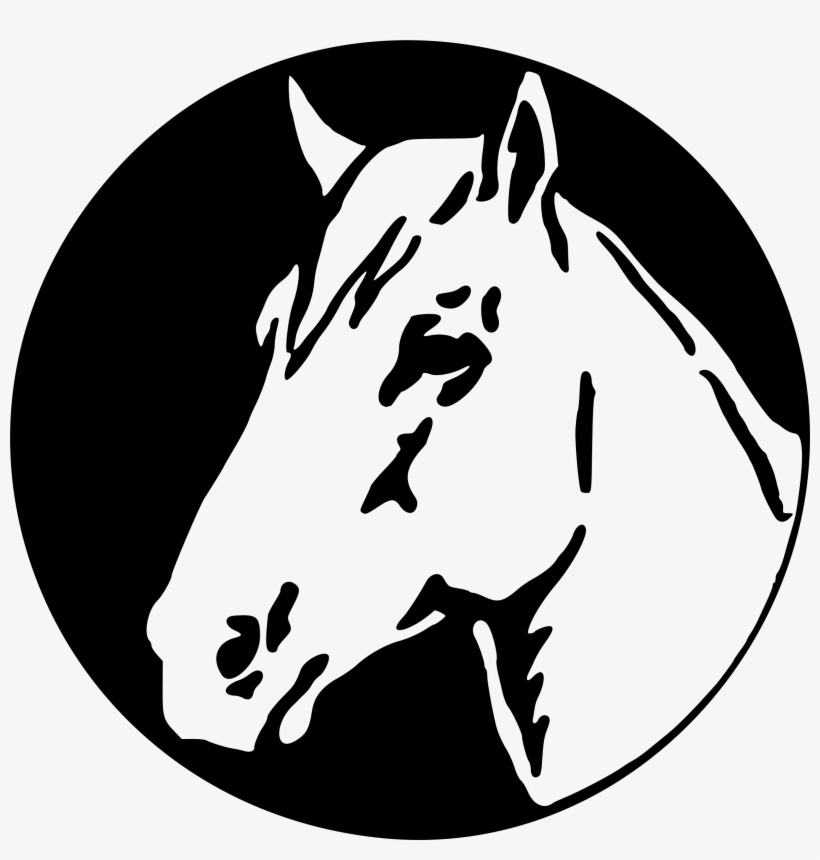 Horse Head Mask Drawing Free Commercial Clipart Horse - Horse Head In A Circle, transparent png download