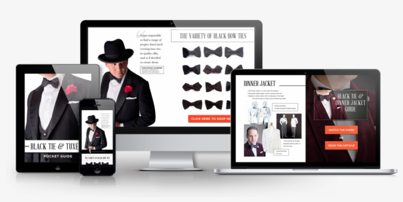 Black Tie Pocket Guide Mockup Multi-screen2 - Pocket, transparent png download