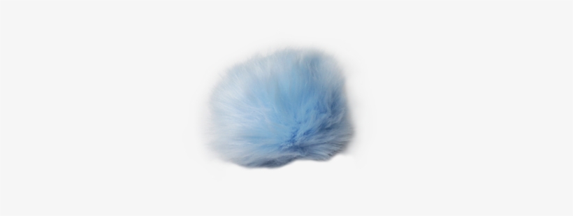 Fauxfur Pompom Blue - Knit Cap, transparent png download