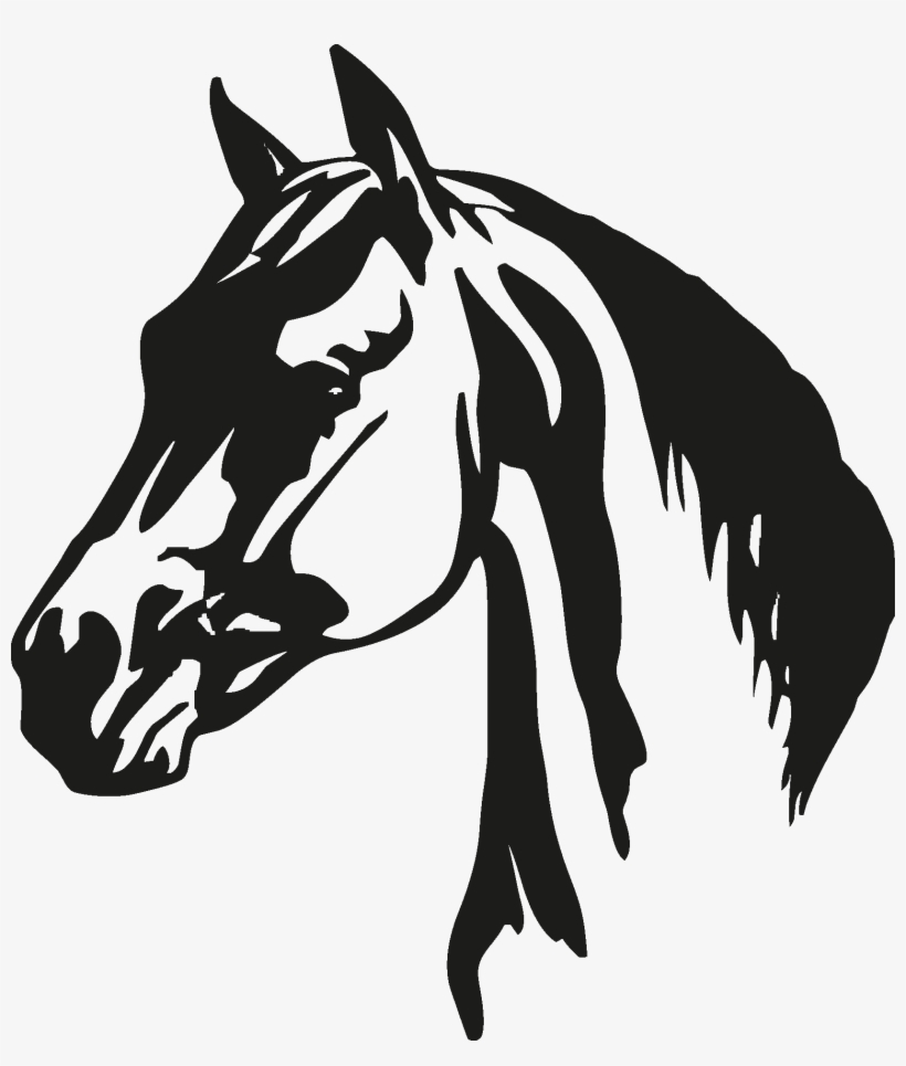 Horse Head Black And White Vectors - Troféu De Cavalgada, transparent png download