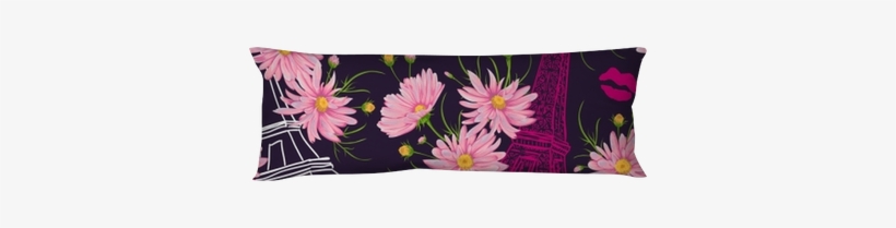 Vintage Seamless Pattern With Eiffel Tower, Kisses, - Paris, transparent png download