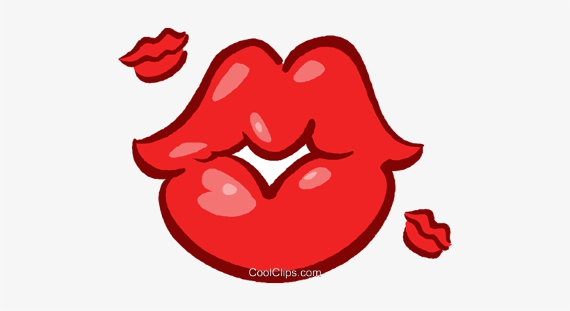 Blowing Kisses Royalty Free Vector Clip Art Illustration - Kiss Clip Art, transparent png download