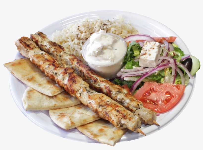 Chicken Souvlaki Plate - Souvlaki Png, transparent png download