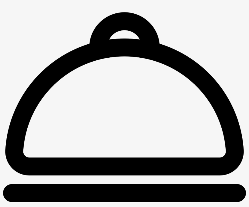 Food Plate With Cover Outlined Tool Comments - Food White Icon Png, transparent png download