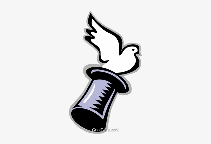 Bird, Dove Flying From Magician's Hat Royalty Free, transparent png download
