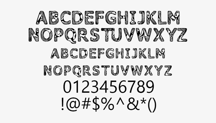 Decorative Dingfonts Fun Block Safari Candy Kisses - Zenda Font, transparent png download