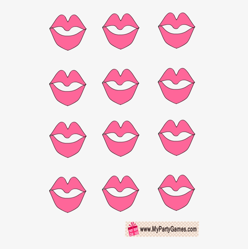Kisses For Pin The Kiss On Frog Princess Party Game - Pin The Kiss On The Frog Kisses, transparent png download