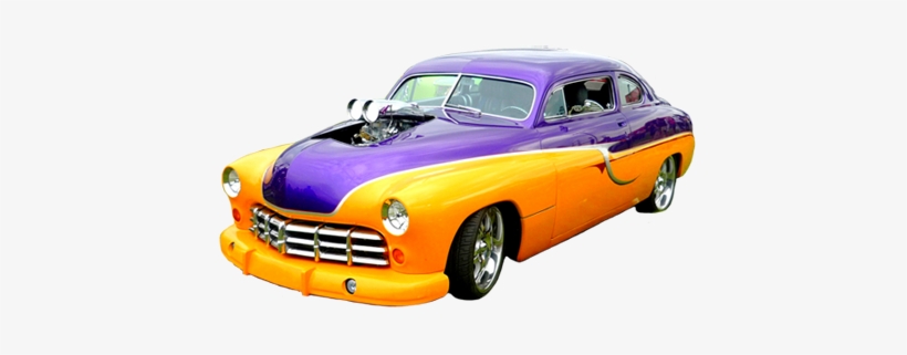Orange And Lila Vintage Car - Vintage Cars Transparent Background, transparent png download