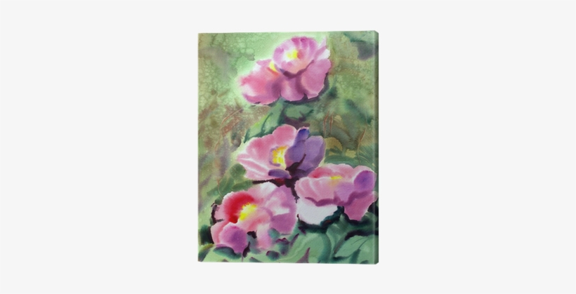 Watercolor Painting Of The Beautiful Flowers - Watercolor Painting, transparent png download