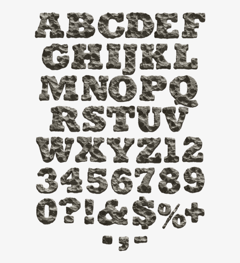 Rock Stone Font - Office Chair, transparent png download