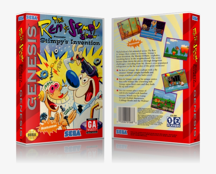 Sega Genesis Stimpy's Invention Sega Megadrive Replacement, transparent png download