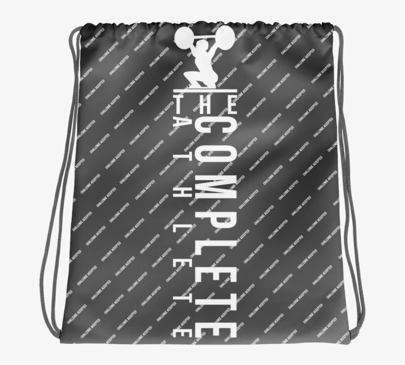 {black} The Complete Athlete "challenge Accepted" Drawstring, transparent png download