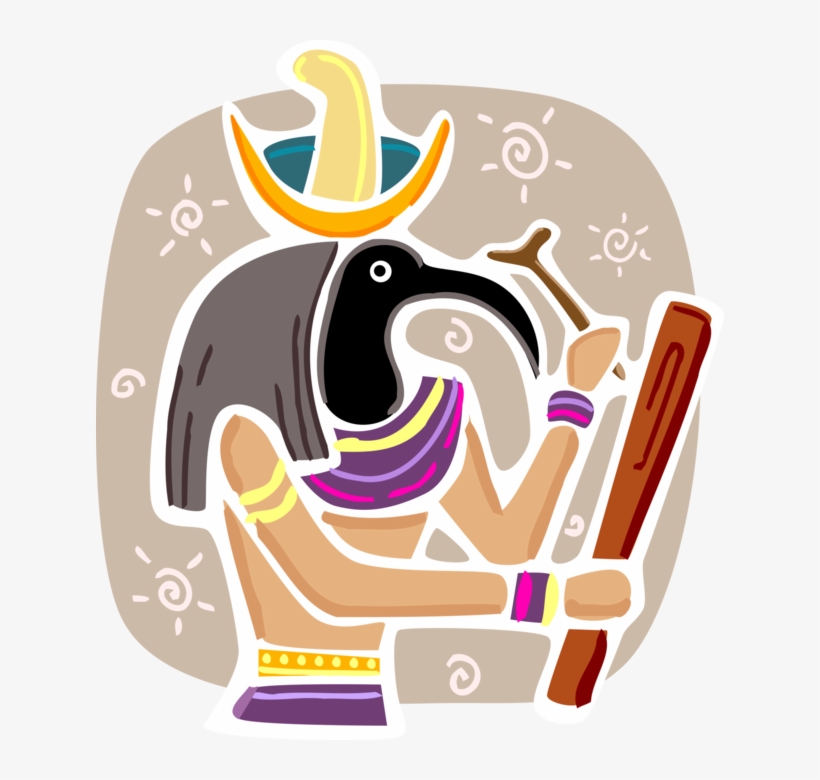 Vector Illustration Of Thoth Ibis Ancient Egyptian, transparent png download