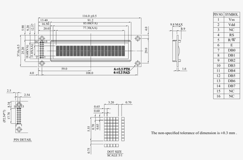 Winstar Longlife Oled Character Display Module, transparent png download