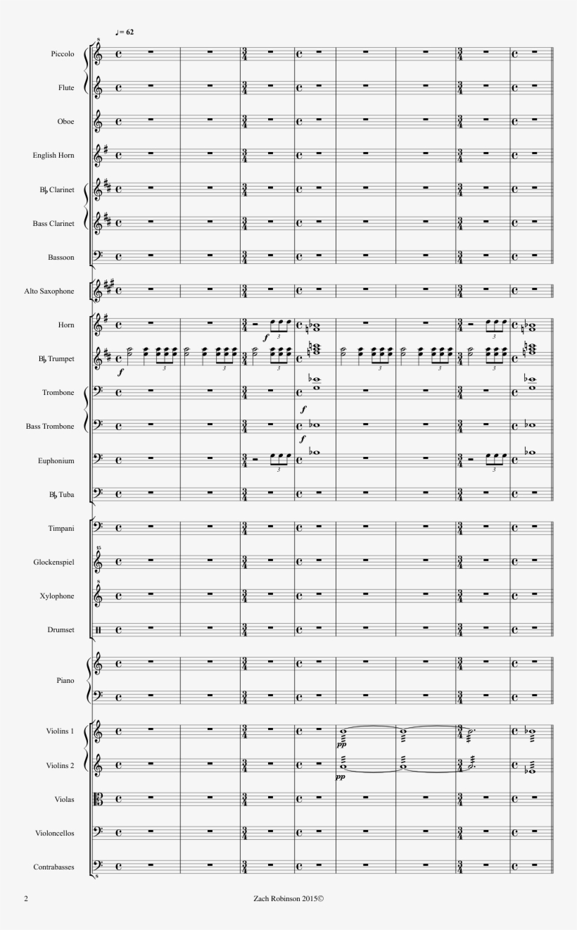 3 Sheet Music Composed By Zach Robinson 2 Of 57 Pages, transparent png download