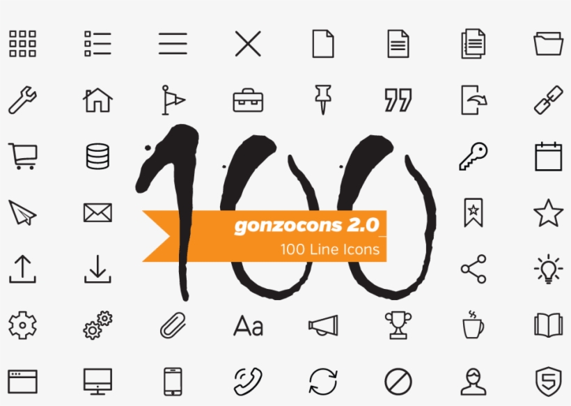 Free Line Icon Set, transparent png download