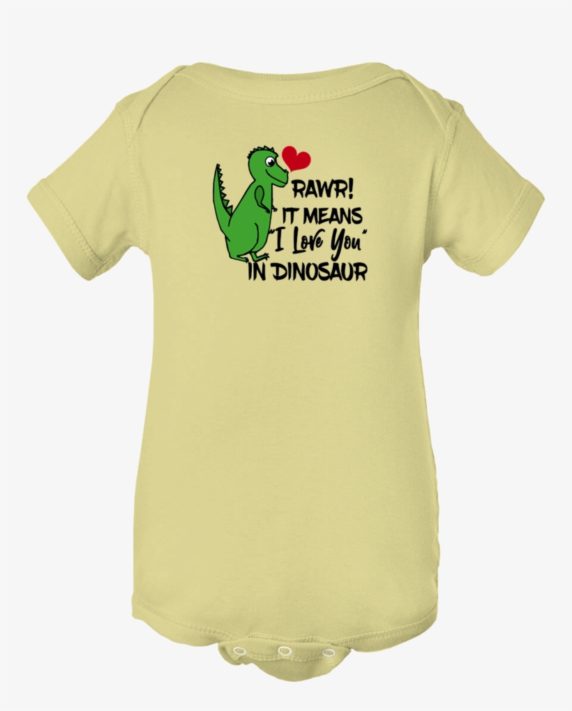 Rawr It Means "i Love You In Dinosaur" Baby Onesie, transparent png download