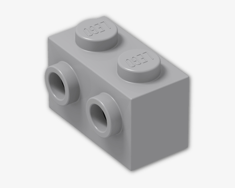Brick 1 X 2 With Two Studs On One Side, transparent png download