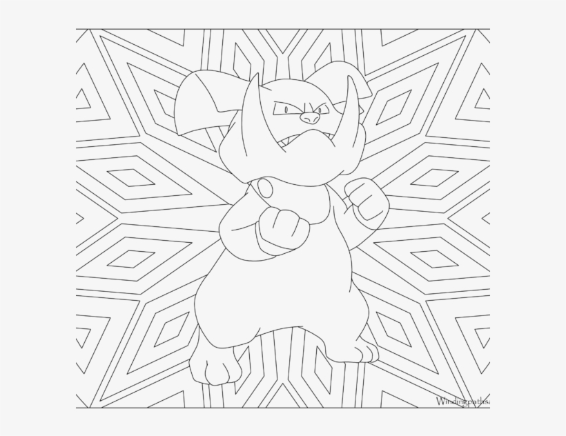 Adult Pokemon Coloring Page Granbull, transparent png download