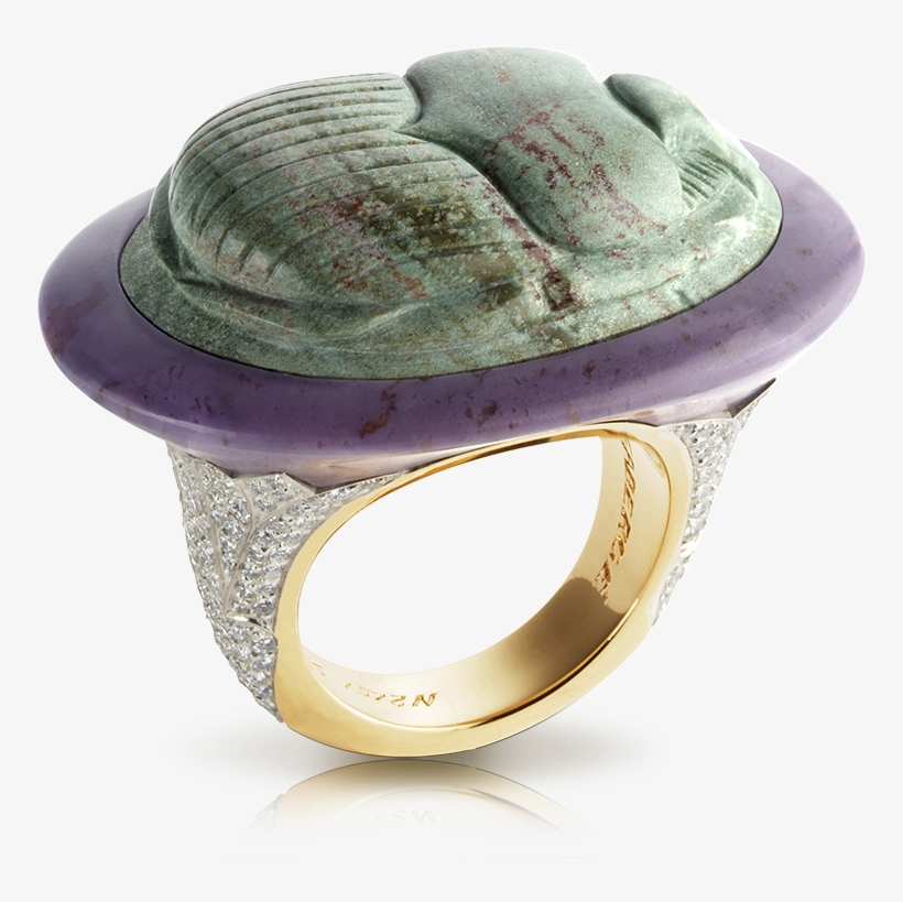 Fabergé Green Scarab Ring Features A Scarab Beetle, transparent png download