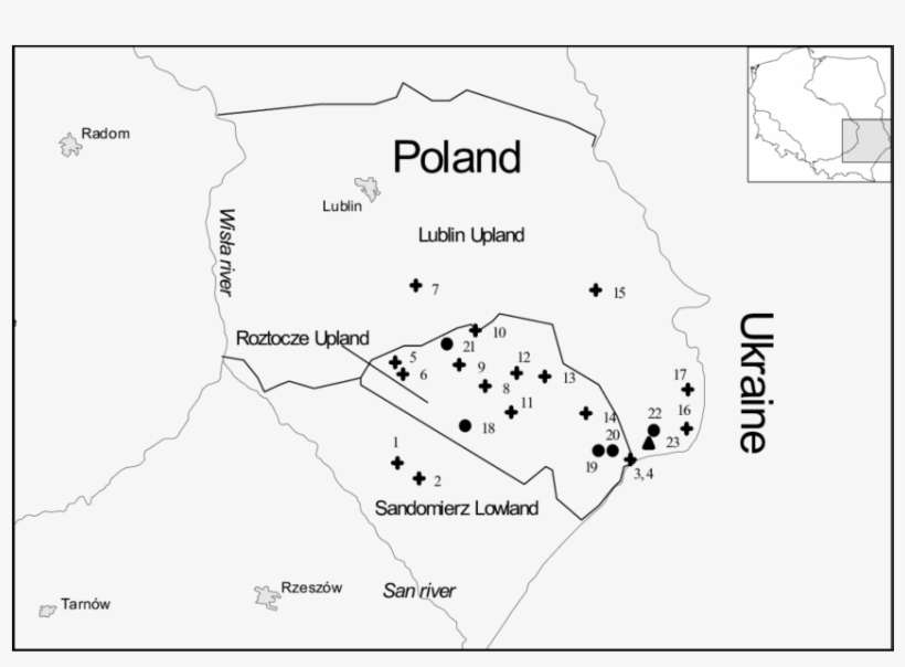 Study Area With Sites Of Pellet Collection Indicated, transparent png download