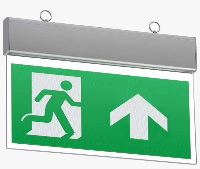 230v Ip20 Ceiling Mounted Led Emergency Exit Sign, transparent png download