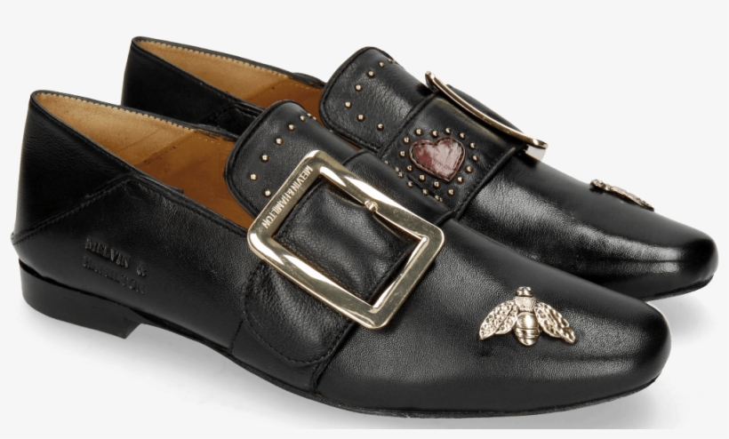 Loafers Luna 2 Nappa Black Bee Gold, transparent png download