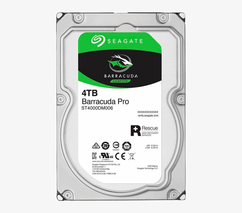 4tb Barracuda Pro St4000dm006, 7200 Rpm, Sata 6gb/s,, transparent png download
