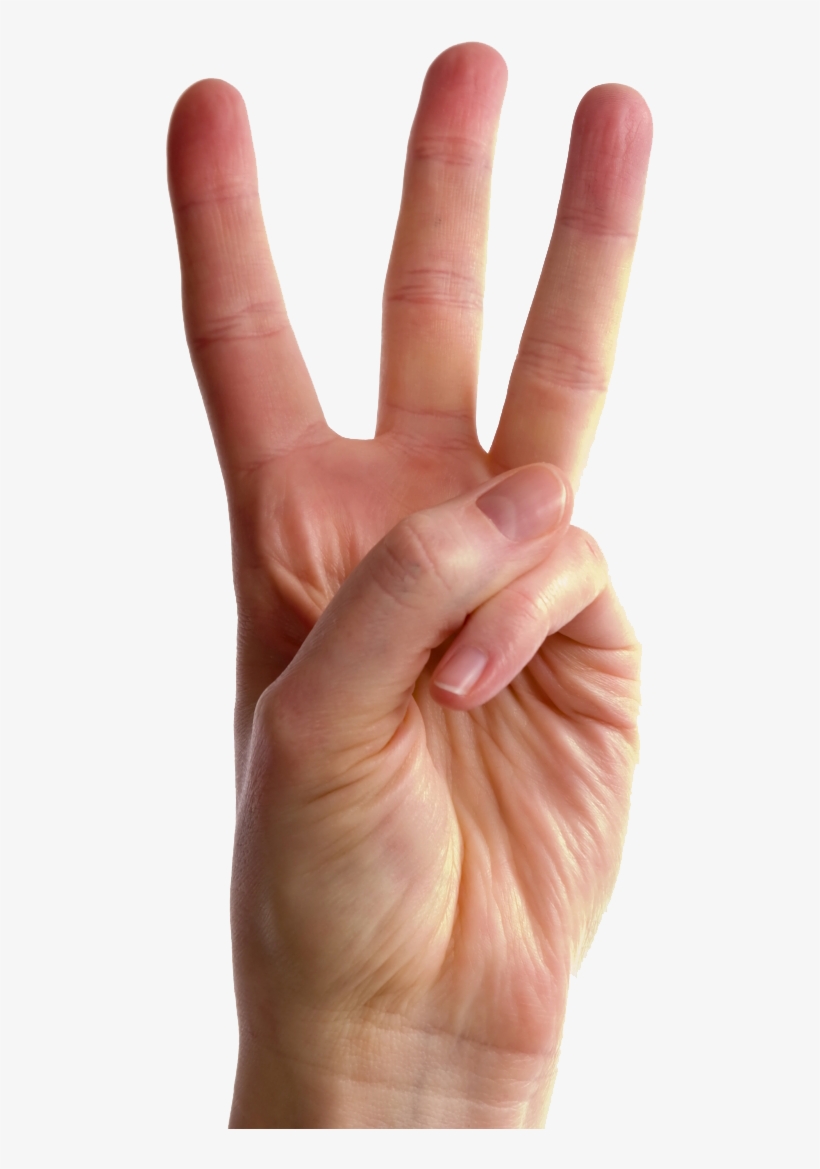 Fingers Transparent Png Sticker - Three Fingers, transparent png download