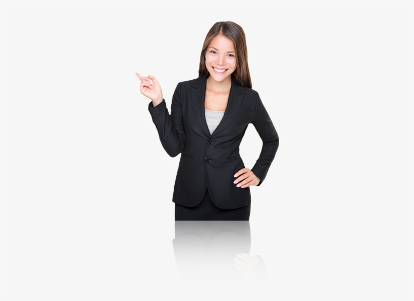 Blank - Business Woman Pointing Png, transparent png download
