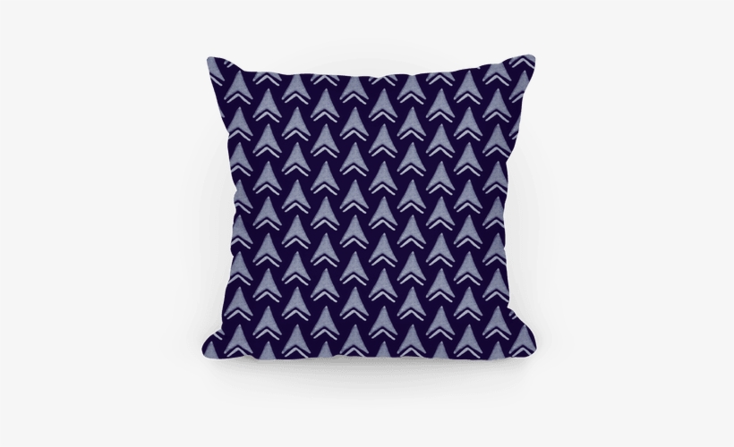 Navy Arrow Pattern Pillow - Flannel, transparent png download