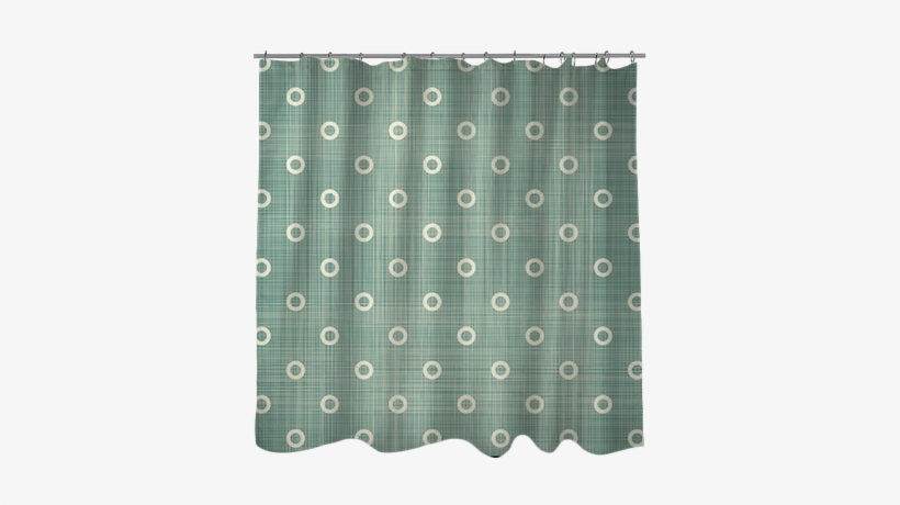 Seamless Polka Dot Pattern In Retro Blue Shower Curtain - Polka Dot, transparent png download