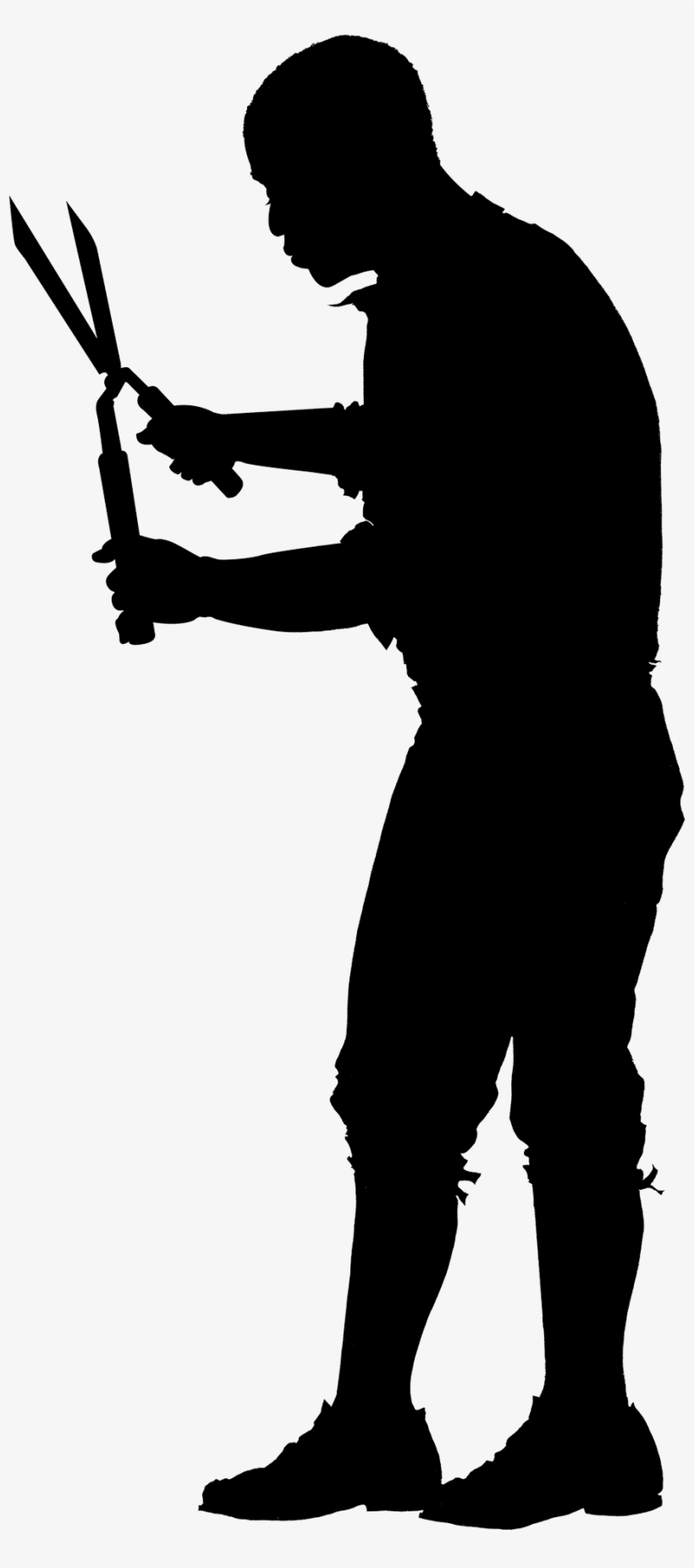 Enslaved People - Man Garden Work Silhouette, transparent png download
