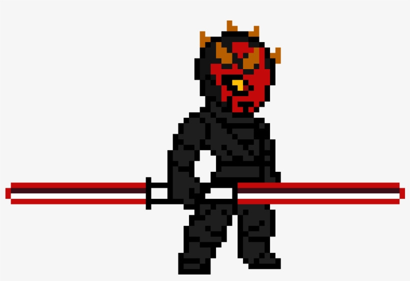 Darth Maul - Anakin Skywalker Pixel Art, transparent png download