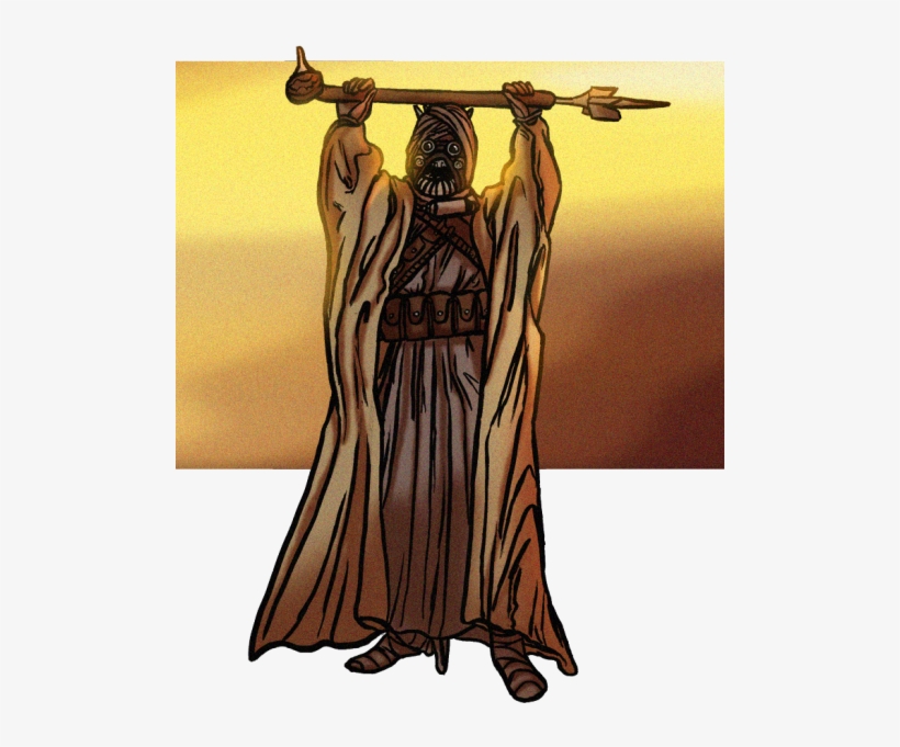 “tusken Raider ” The Character Designs For These Guys - Carving, transparent png download