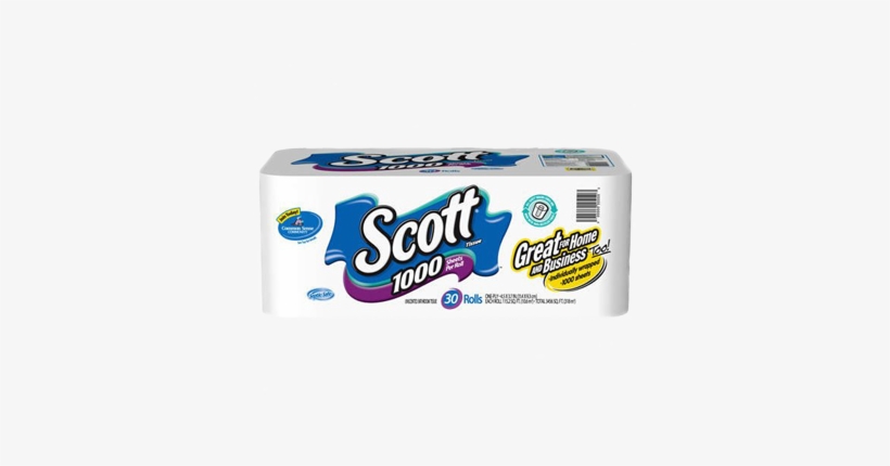 Scott Toilet Tissue Paper Rolls - Scott 1000 Bathroom Tissue 24 Ct. Package, transparent png download